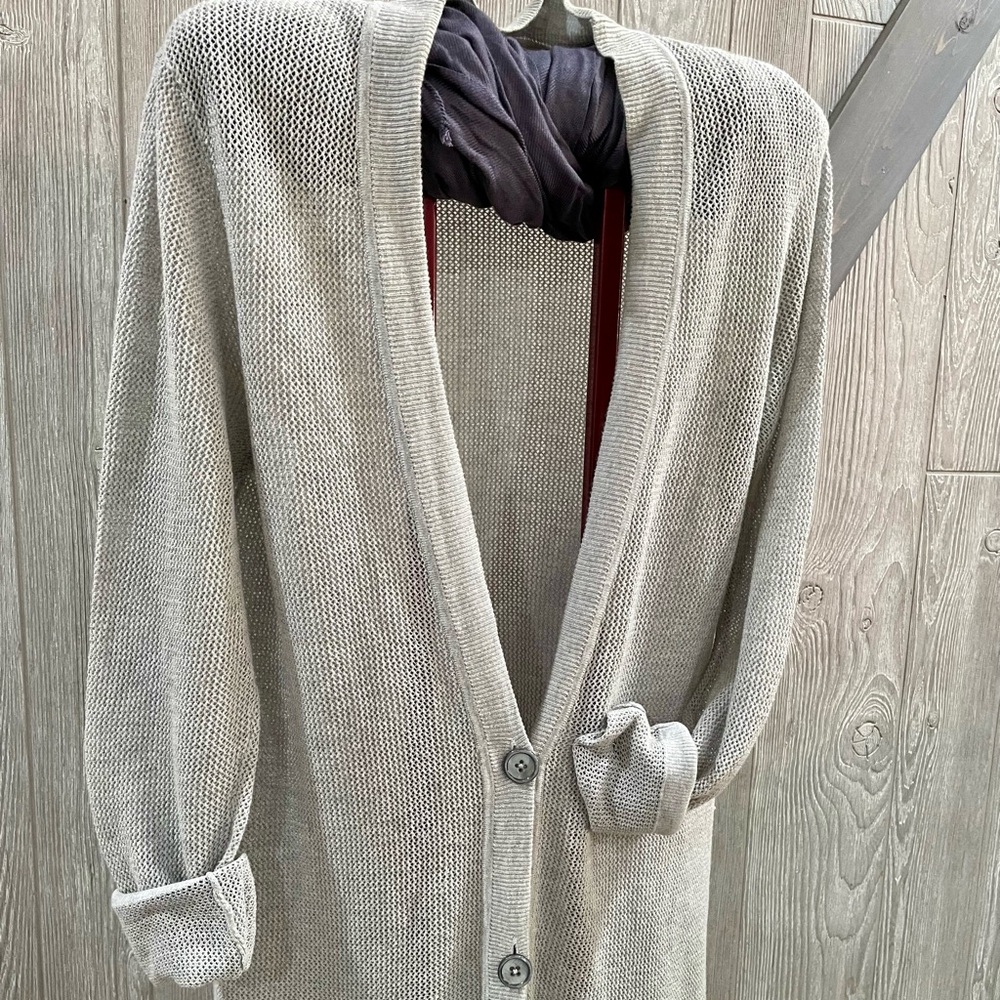 Ag Adriano Goldschmied Light Gray Cardigan